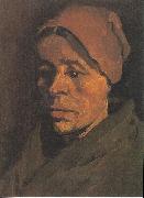 Vincent Van Gogh Head of a Peasant Woman with a brownish hood France oil painting artist